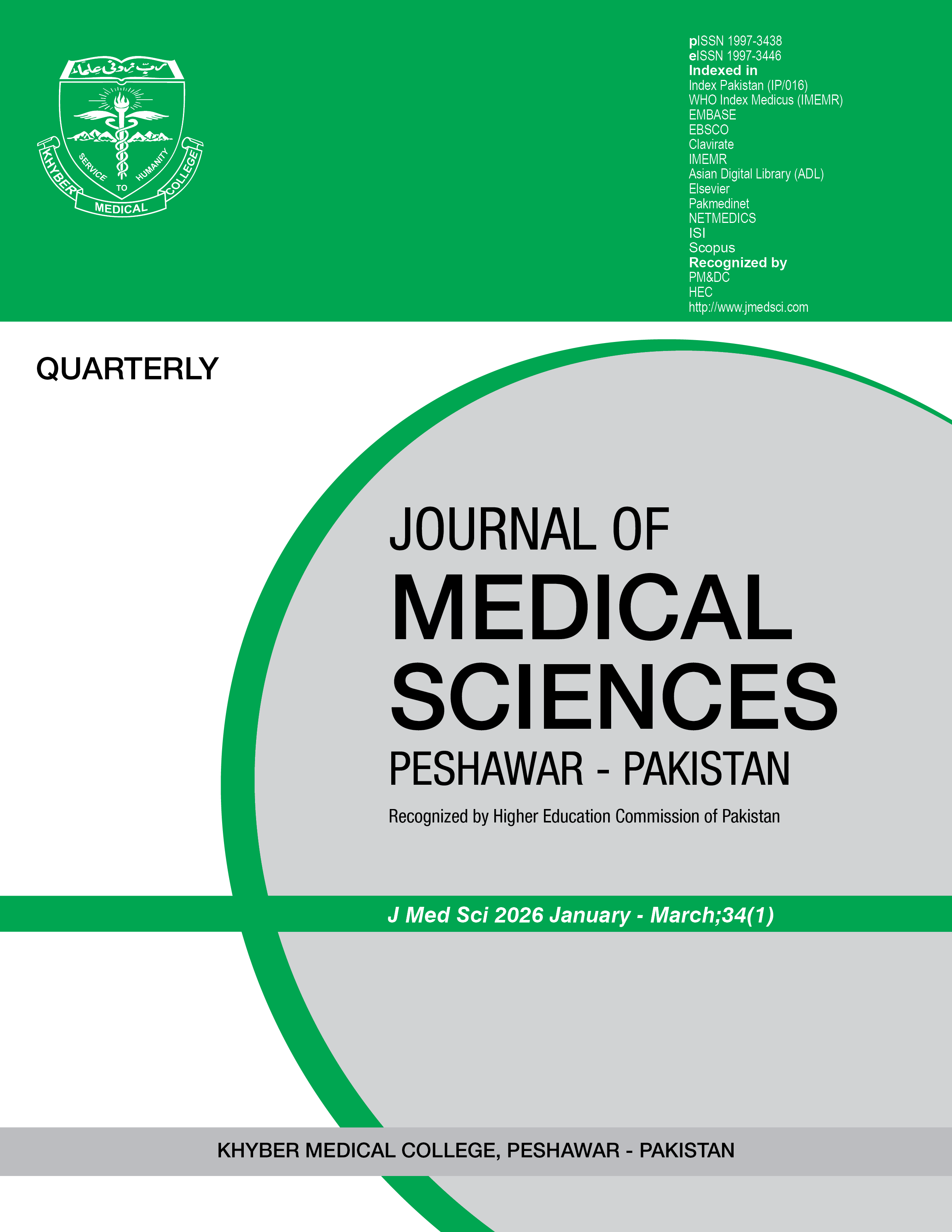					View Vol. 34 No. 1 (2026): Journal of Medical Sciences, Peshawar
				