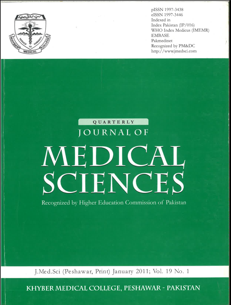 					View Vol. 19 No. 1 (2011): Journal of Medical Sciences
				